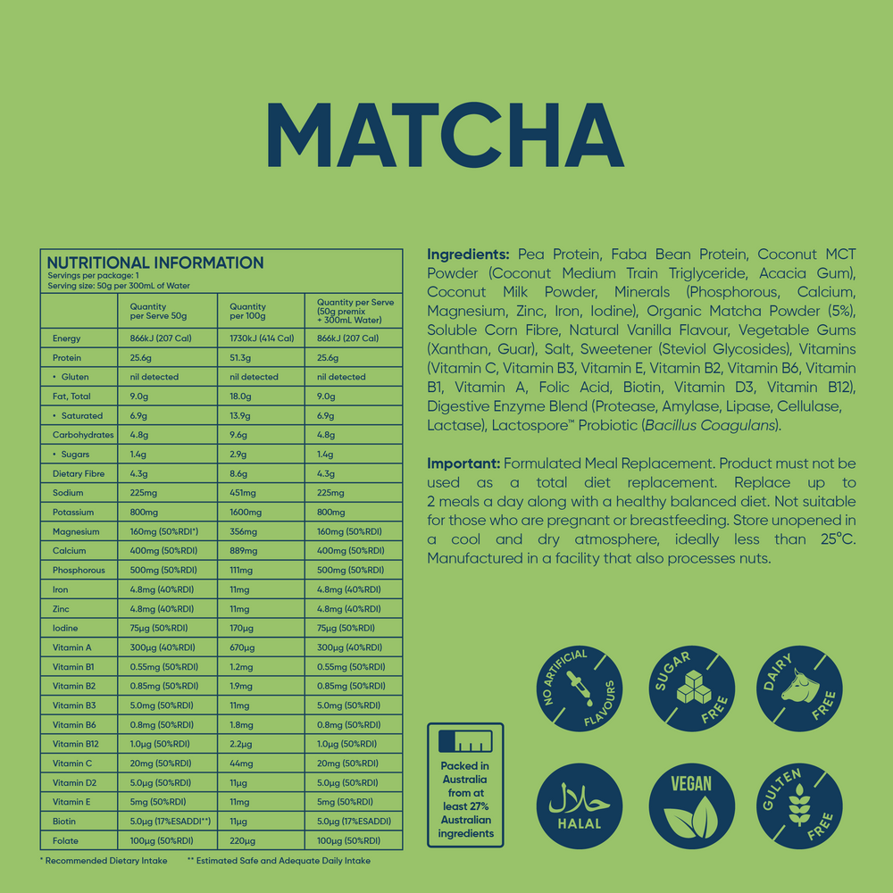Matcha meal replacement shake 4