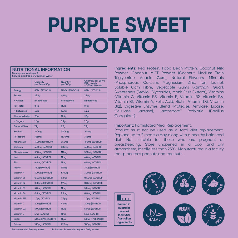 Purple Sweet Potato meal replacement sachets 4